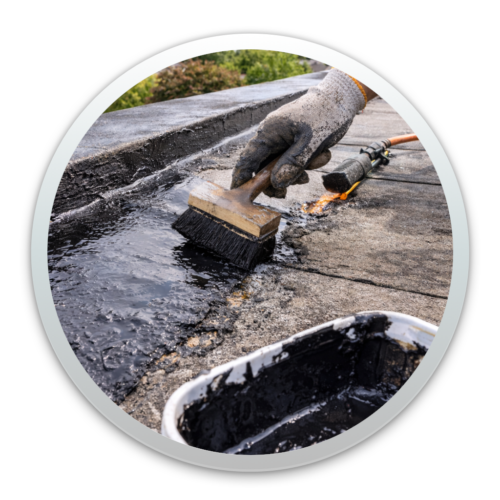 Réparation localisée sur toiture autour d’une cheminée, reprise d’étanchéité